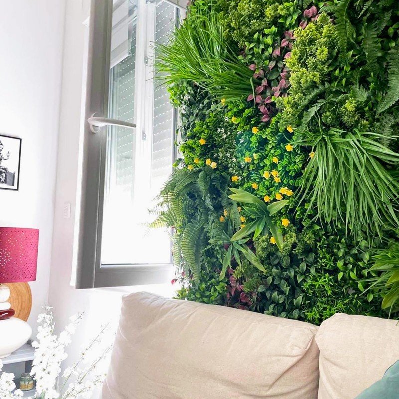 Mur végétaux artificiels pour intérieur et extérieur - Un jardin